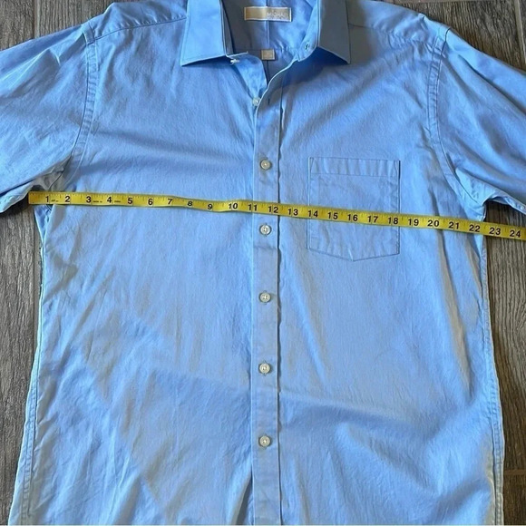 Michael Kors button down Light Blue Men’s size 34/35 neck 16” 100% Cotton - Picture 5 of 10